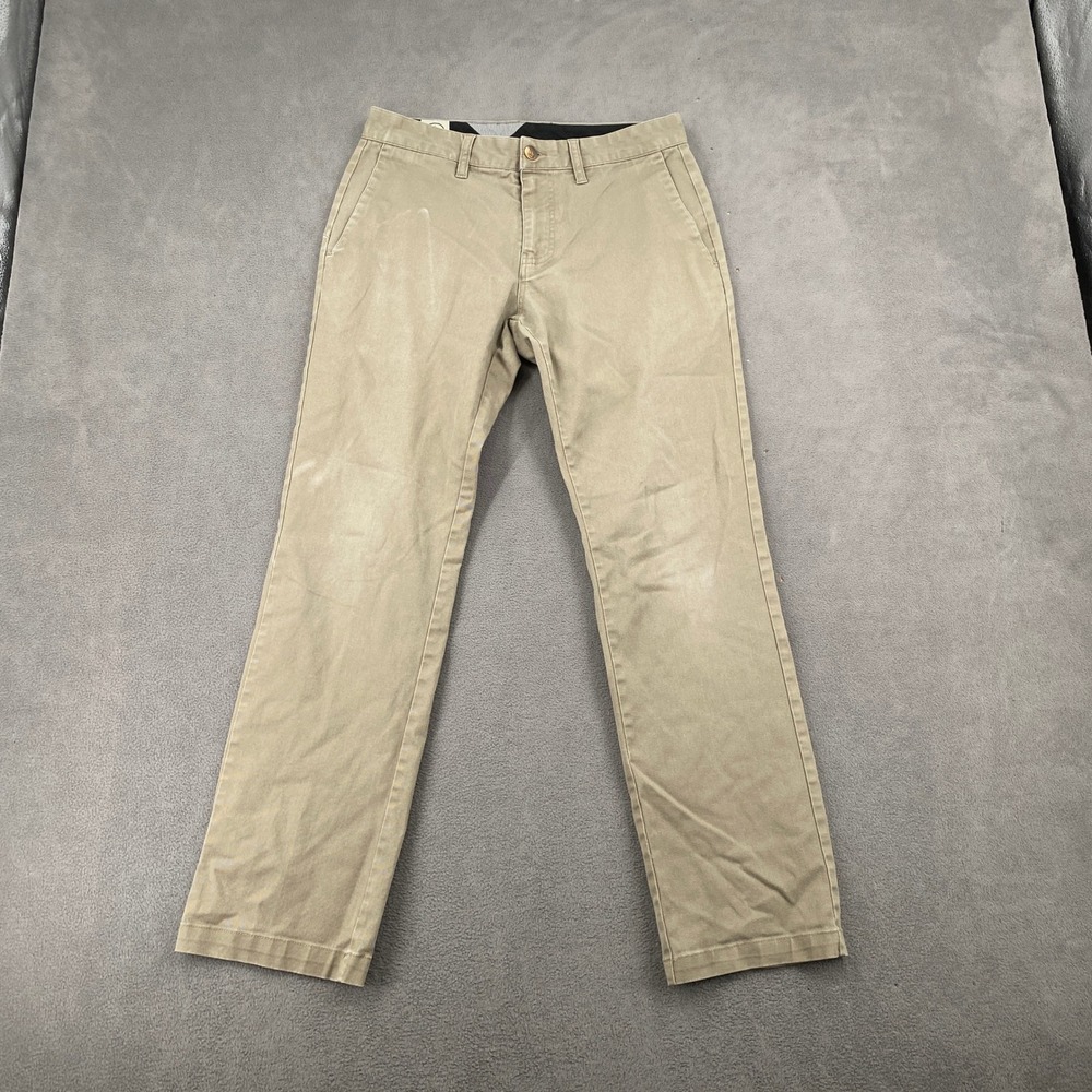 Volcom Frickin Modern Stretch Chino Pants Mens 29 Khaki Tan Skateboard Trousers